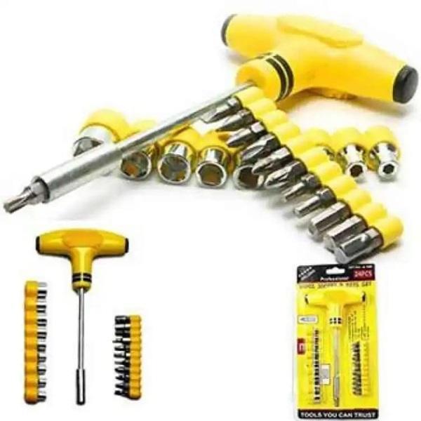 1 Pc Stainless Steel Tool Kit Set – 16 in 1 Multi-Purpose Repair Kit for Home, Car & Electronics