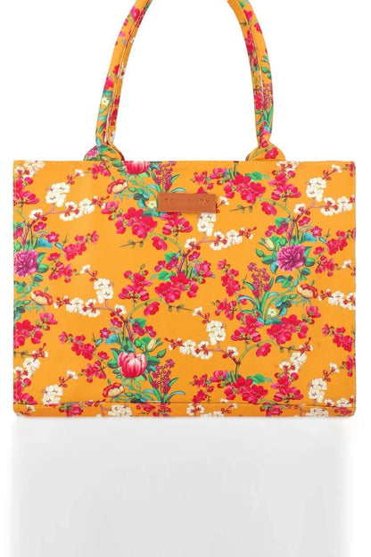 Girls’ Large Canvas Printed Tote Bag – Multi-Color, Spacious Handbag with Inside Pocket - JSJunoon.com