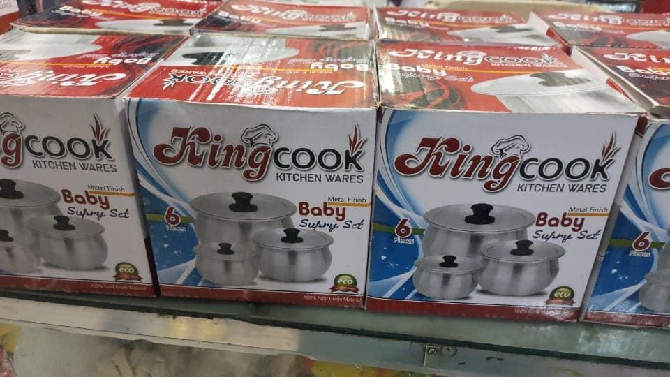 KingCook Aluminium Baby Suprey Milk Pot Set – 3 Pcs Cooking Pots for Daily Kitchen Use