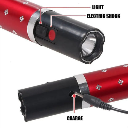 Lipstick-Style Personal Safety Alarm with LED Flashlight – Rechargeable Pocket Alarm (1 Pc, Red) - JSJunoon.com
