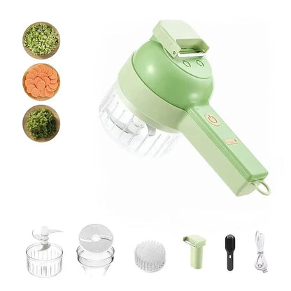 Electric Chopper and Slicer Set – 4 Pcs - JSJunoon.com