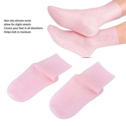Silicone Gel Support Socks – Comfortable & Reusable, 2 Pcs (Pink) for Everyday Use - JSJunoon.com