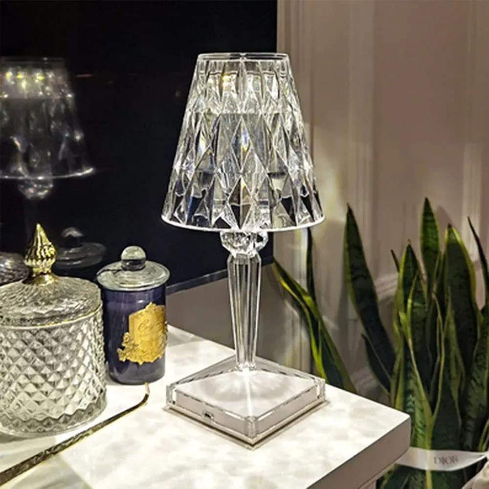 White Table Lamp – Modern Plastic Bedside & Desk Lighting