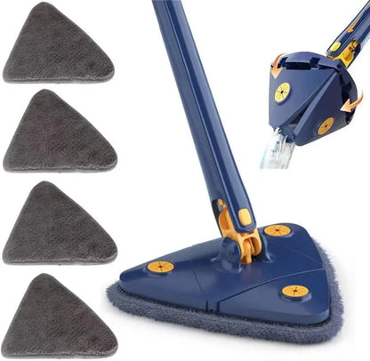 360° Rotating Floor Cleaning Mop – Durable ABS Plastic Handle (Blue) - JSJunoon.com