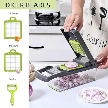Manual Food Chopper – 16 Pcs Multi-Functional Kitchen Tool - JSJunoon.com