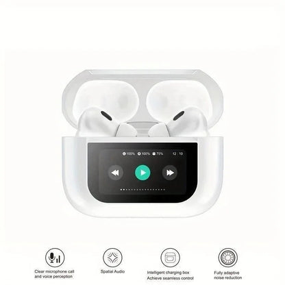 White AirPods – Wireless Bluetooth Earbuds with Charging Case - JSJunoon.com