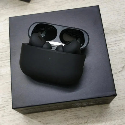 AirPods Pro 2 Black with Buzzer Lanyard & Extra Rubber – Bluetooth 5.3, Fast Charging, Long Batter - JSJunoon.com