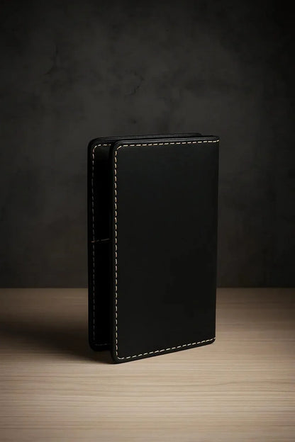 JS JUNOON Rustic Dark Brown Leather Card & Passport Holder – Slim, Pocket-Friendly & Stylish Unisex Wallet, 1 Pc - JSJunoon.com