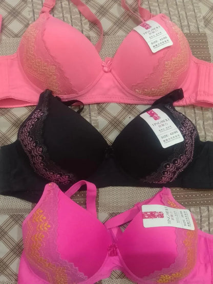 JS JUNOON Silk Embroidered Multi-Line Fancy Padded Bra – Comfortable & Stylish Lingerie - JSJunoon.com