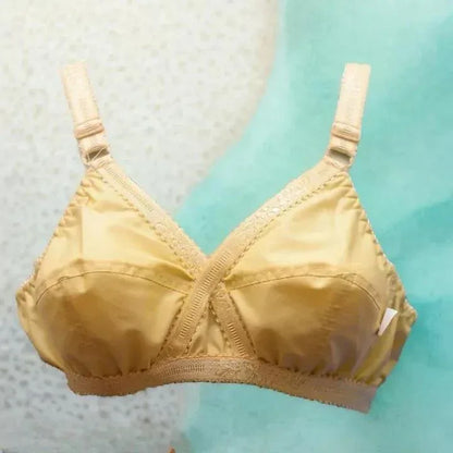 JS JUNOON Cotton Cross Style Non-Padded Plus Size Bra – Comfortable & Lightweight, Beige - JSJunoon.com