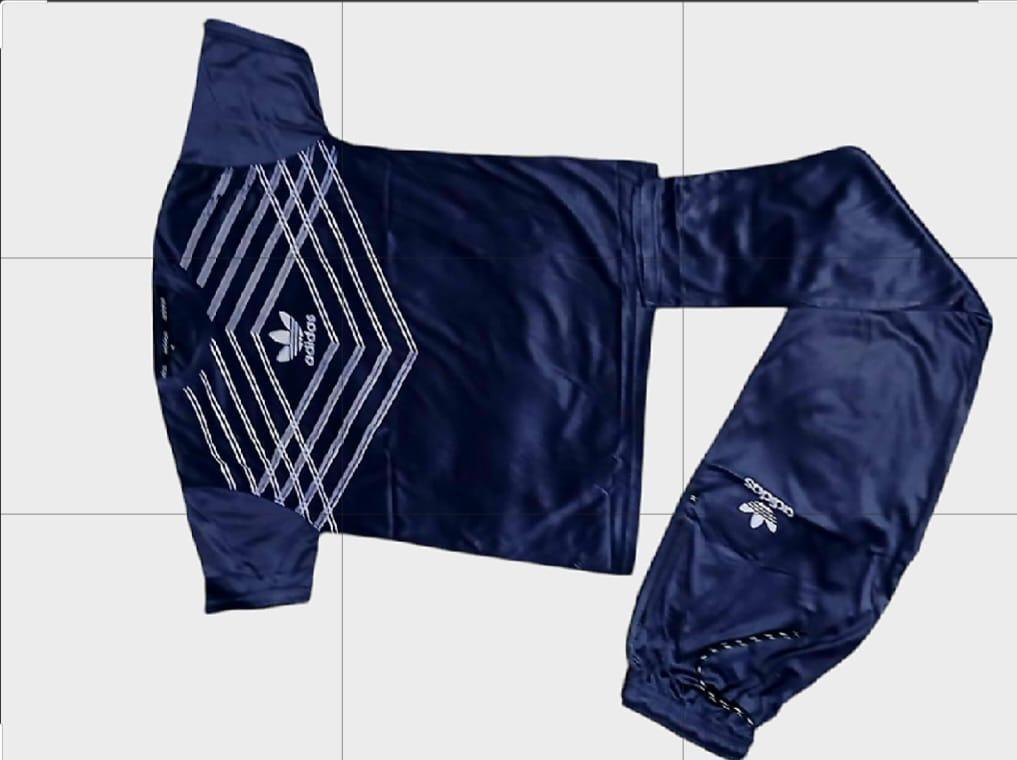 JS Junoon 2 Pcs Men’s Micro Interlock Printed Track Suit – Blue, Round Neck Shirt & Trouser