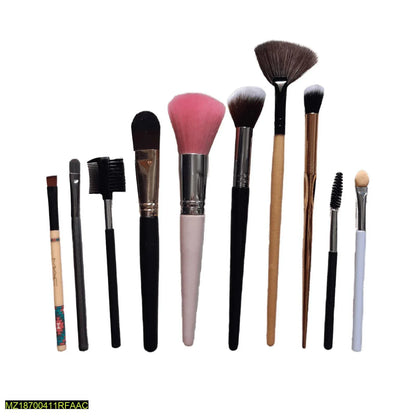 10 Makeup Brushes • Makeup Brush Set • Pack Of 10 • Premium Synthetic Makeup Brushes • Soft And Non Shedding • Foundation, Blending, Face Powder, Eyeshadow, Eyebrows • Makeup Combo Brush Kit - JSJunoon.com