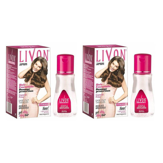 Hair Serum Pack of 2 – Anti-Frizz, Split End Repair, Heat Protection & Shine Enhancer for Smooth Healthy Hair