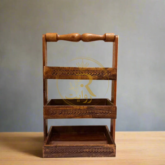 JS Junoon Handmade Wooden Spoon Rack for Kitchen – Rustic & Durable Organizer