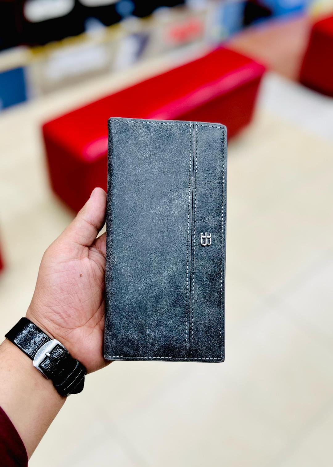 JS JUNOON Men's Premium Leather Wallet – Slim, Stylish & Functional Design, 1 Pc