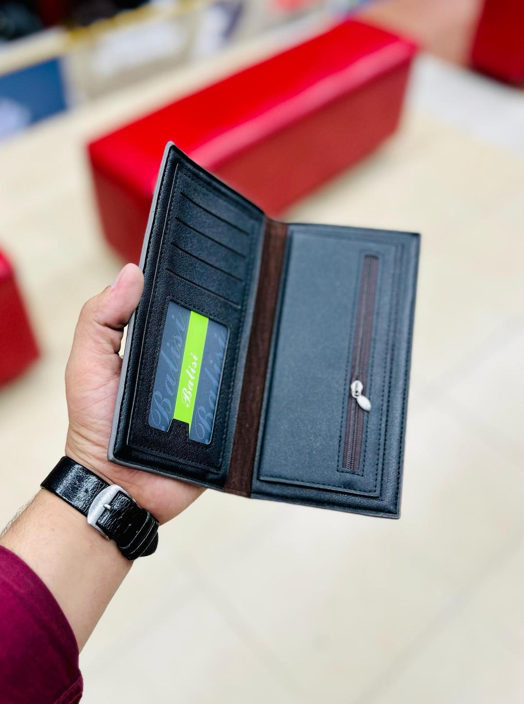 JS JUNOON Men's Premium Leather Wallet – Slim, Stylish & Functional Design, 1 Pc