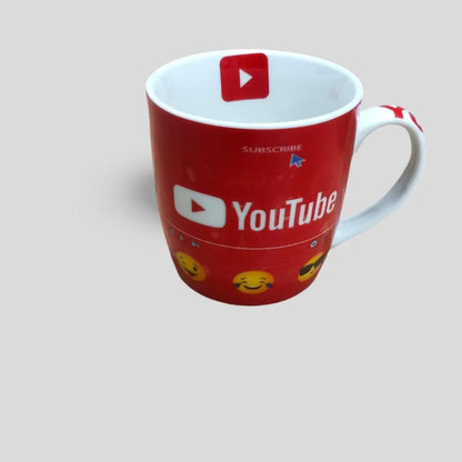 JS Junoon YouTube Printed Tea Cup – Premium Ceramic Mug for Tea & Coffee - JSJunoon.com