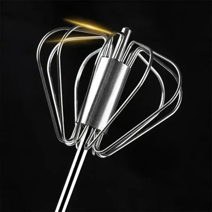 Stainless Steel Hand Mixer – Semi-Automatic Egg Beater - JSJunoon.com
