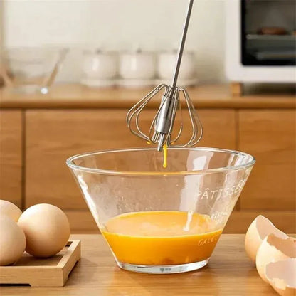 Stainless Steel Hand Mixer – Semi-Automatic Egg Beater - JSJunoon.com