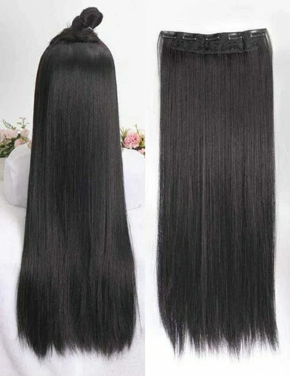 JS Junoon Full Length Hair Extensions for Women – Premium Clip-On Synthetic & Human Blend - JSJunoon.com