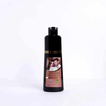 Light Brown Hair Dye Shampoo 200ml – Smooth, Shiny & Grey Coverage - JSJunoon.com