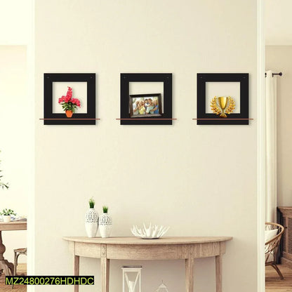 Square Wall Hanging Shelves – Pack of 3 MDF Decorative Shelves, 7 Inch Each - JSJunoon.com