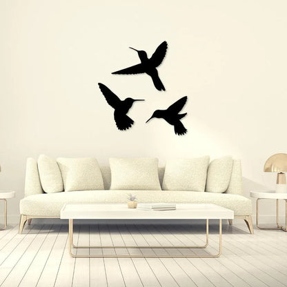 Pack of 3 Wall Decor Sparrow – Modern Laminated Sheet Decoration, 3mm Thick, Home & Office Wall Art - JSJunoon.com
