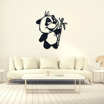 Innocent Panda Wall Art Decor – Laminated Sheet Frame, 12x12 Inch - JSJunoon.com