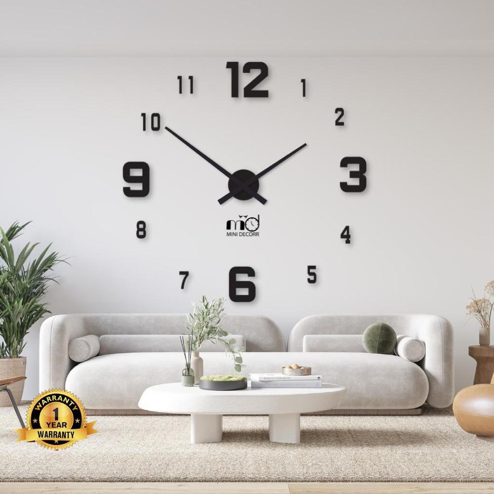 Beautiful Wood 1551 Digital Wall Clock – Laminated Chipboard, 24x24 Inch, Modern Design