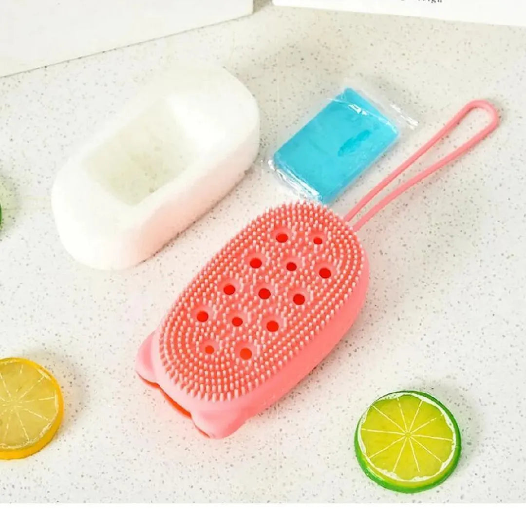 Long-lasting Odor Protection Silicone Bath Body Brush | Super Soft Exfoliating Shower Scrubber for Sensitive Skin