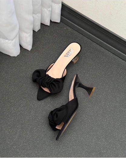 JS Junoon Women’s Elegant Bow Heels – Stylish Zara-Inspired Heels – Sizes 7–11 - JSJunoon.com