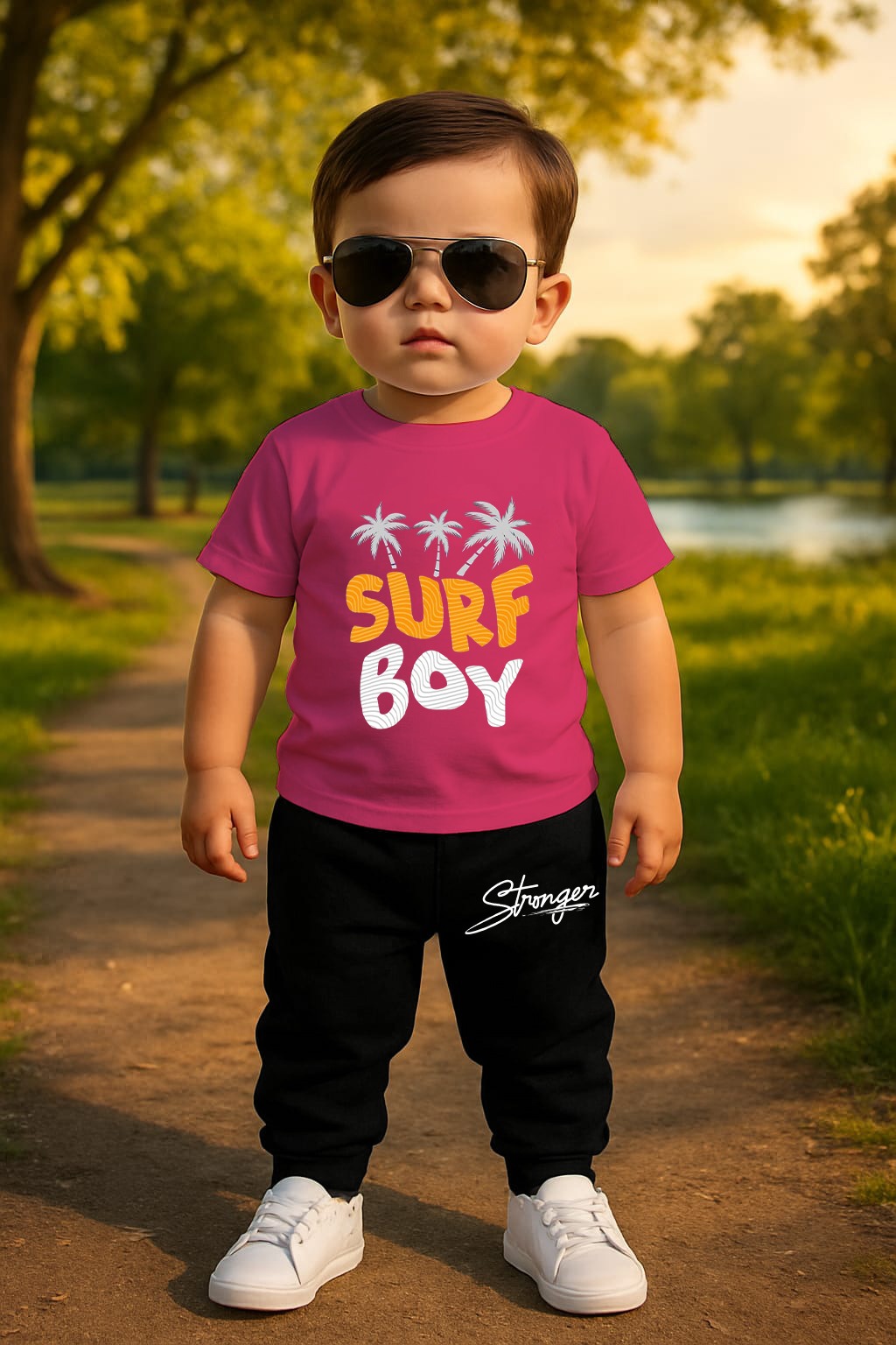 Kids Tracksuit Pack of 2 (T-Shirt & Trouser) – High Quality Fabric with 3D Digital Print | Ages 1–8 Years