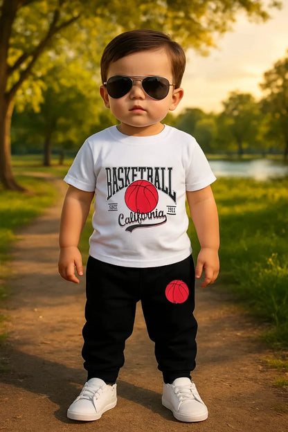 Kids Tracksuit Pack of 2 (T-Shirt & Trouser) – High Quality Fabric with 3D Digital Print | Ages 1–8 Years - JSJunoon.com