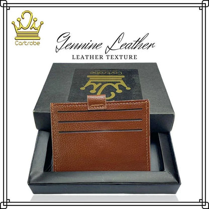 JS JUNOON Men's Smart Leather Wallet – 6 ATM Card Slots, Cash Pocket & Button Flap Protector, Stylish & Functional, 1 Pc - JSJunoon.com