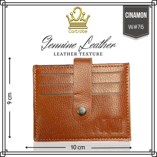 JS JUNOON Men's Smart Leather Wallet – 6 ATM Card Slots, Cash Pocket & Button Flap Protector, Stylish & Functional, 1 Pc