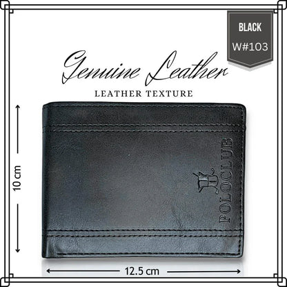 JS JUNOON Unisex Leather Bi-Fold Wallet – Slim Black Wallet with Card Pockets, Stylish & Functional, 1 Pc - JSJunoon.com