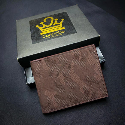 JS JUNOON Men's PU Leather Bi-Fold Wallet – 6 Card Slots & Zipper Pocket, Textured Design, 1 Pc - JSJunoon.com