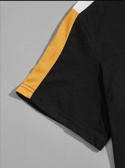 2 Pc Men’s Polyester Tracksuit – Plain Round Neck Shirt & Trouser Set