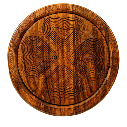 JS Junoon Handcrafted Foldable Wooden Dry Fruit Basket – Serving & Home Décor - JSJunoon.com
