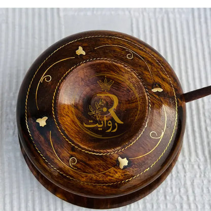 JS Junoon Antique Handcrafted Wooden Sugar Dan with Brass Work – Elegant Kitchen & Table Décor - JSJunoon.com