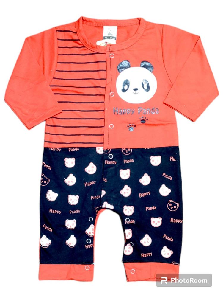 2 Pcs Unisex Denim Printed Romper Set | Comfortable Jersey Fabric | Daily Casual Wear for Baby Boys & Girls (0–12 Months)