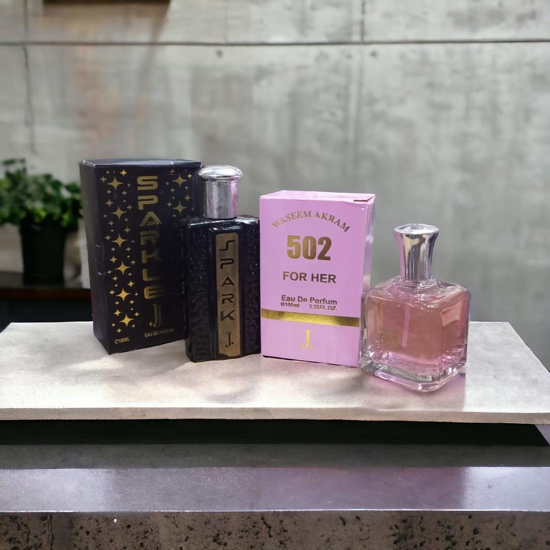 JS Junoon Long Lasting Fragrance Unisex Perfume – 2 Pcs x 100ml, Refreshing Alcohol-Free Scent
