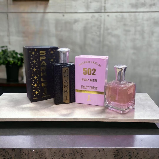 JS Junoon Long Lasting Fragrance Unisex Perfume – 2 Pcs x 100ml, Refreshing Alcohol-Free Scent