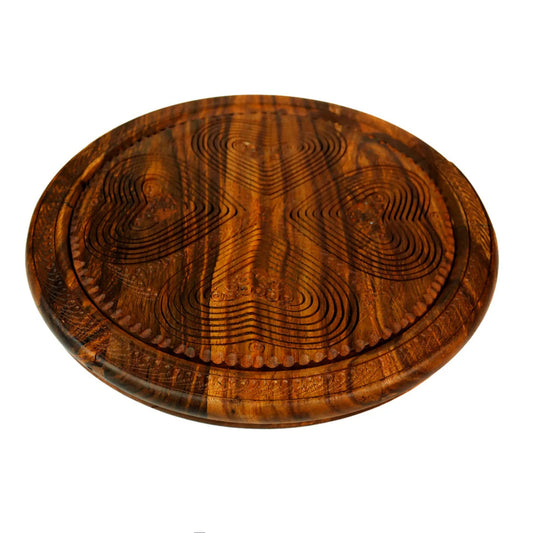 JS Junoon Handcrafted Foldable Wooden Dry Fruit Basket – Serving & Home Décor