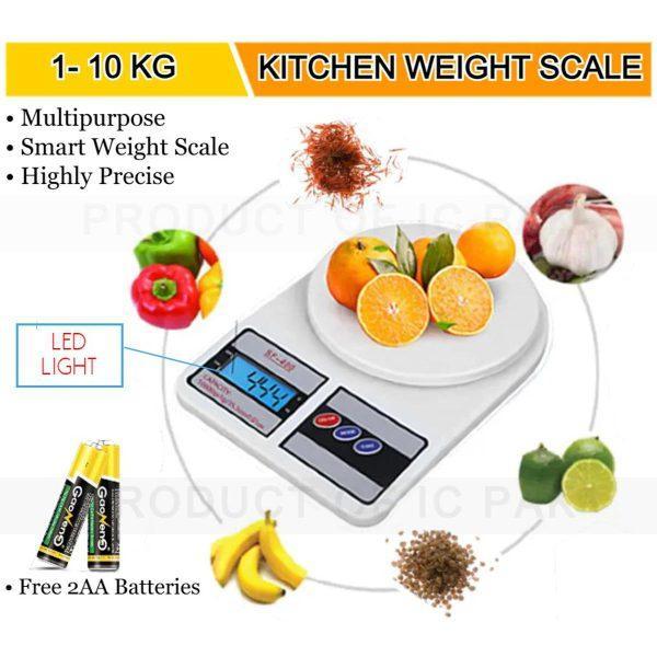 Kitchen Digital Scale – 1 Pc, 5000g Capacity, LCD Display