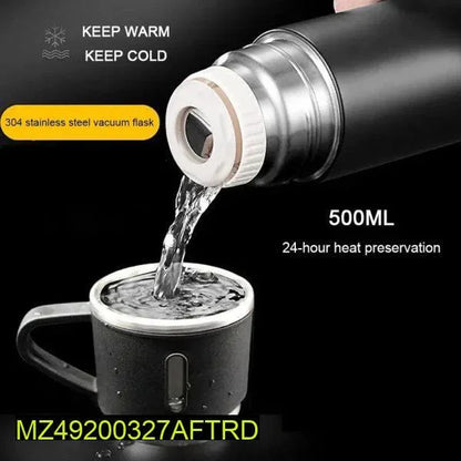 JS Junoon 3 in 1 Vacuum Flask Thermos with Cup Set – 500ml Hot & Cold Stainless Steel - JSJunoon.com