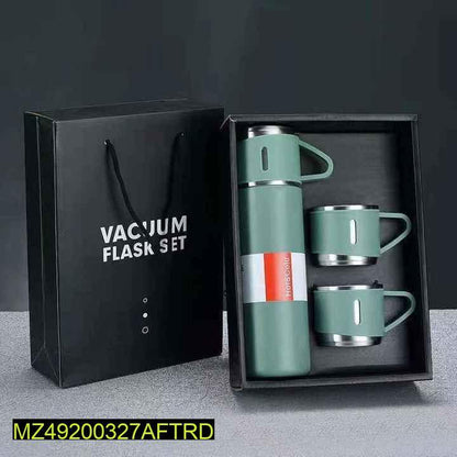 JS Junoon 3 in 1 Vacuum Flask Thermos with Cup Set – 500ml Hot & Cold Stainless Steel - JSJunoon.com
