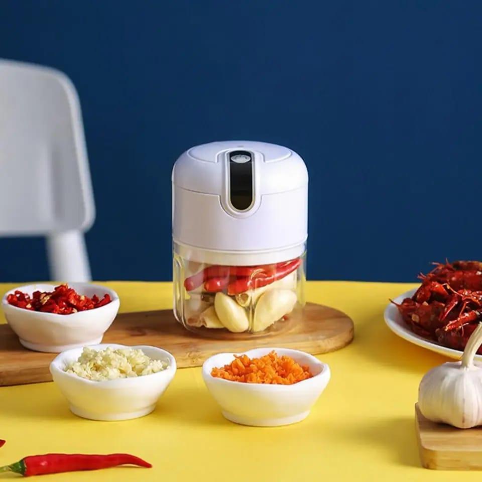 Multifunctional Electric Food Chopper – USB Rechargeable Vegetable Cutter & Slicer