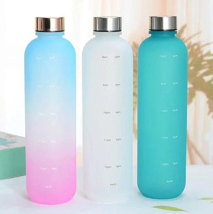 1000ml Multicolor Insulated Water Bottle – Durable Plastic Gym & Outdoor Travel Bottle - JSJunoon.com