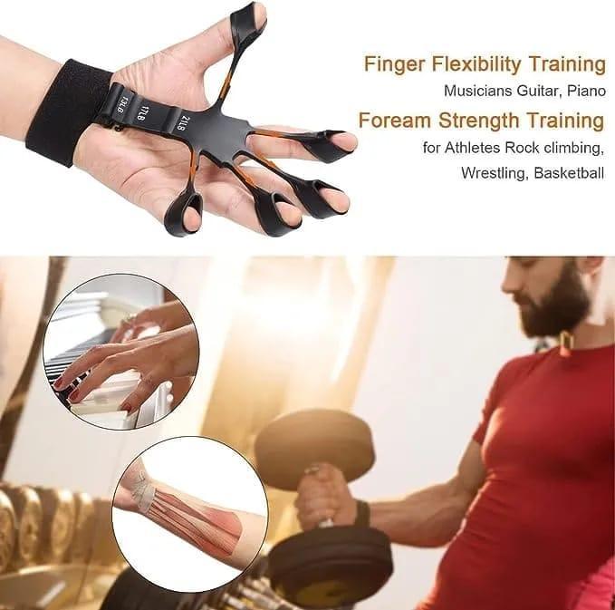 Finger Gripper and Hand Gripper Pack of 2 – Silicone Hand Strengthener for Exercise & Training